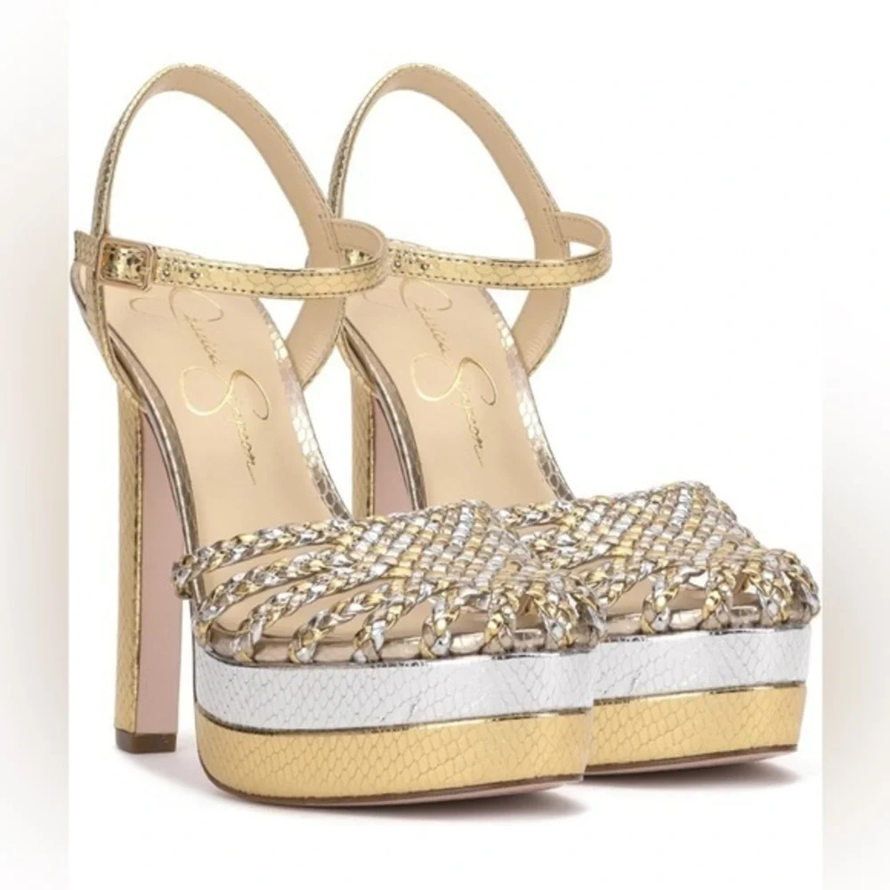 NEW Jessica Simpson Inaia Platform Sandals, Gold, Black & Orange Available, 9.5